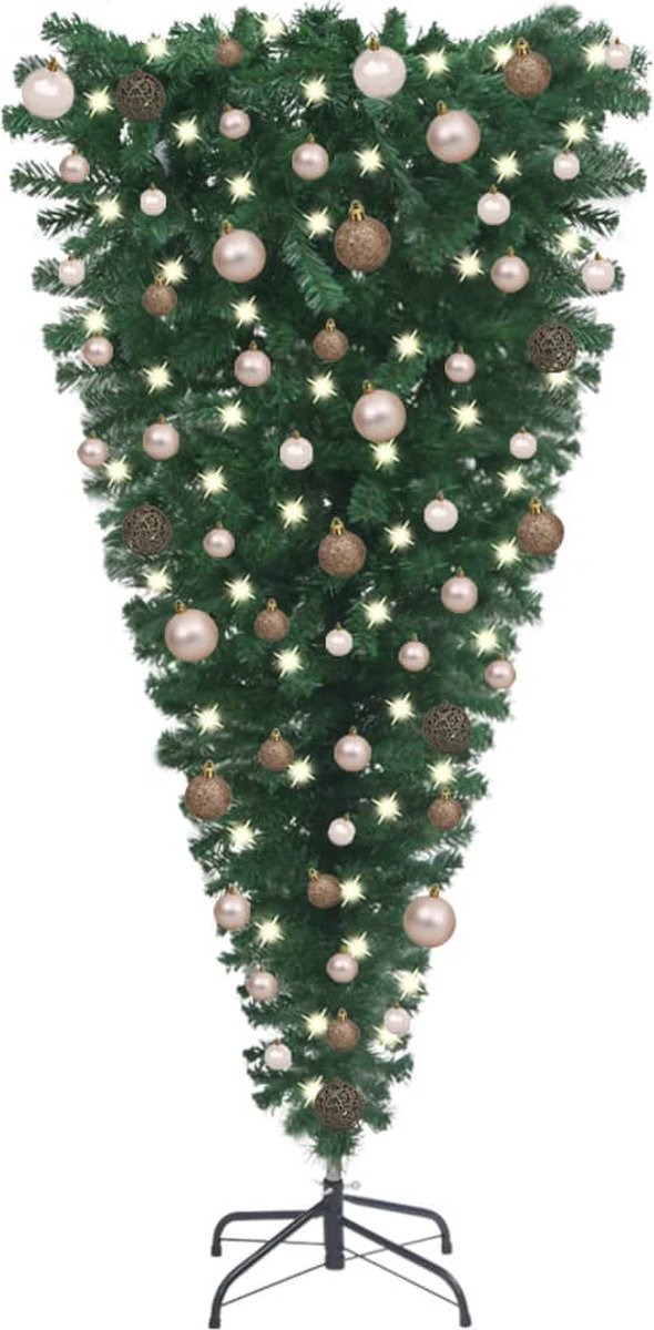 Prolenta Premium - Kunstkerstboom omgekeerd met LED's en kerstballen 150 cm