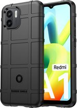 iMoshion Hoesje Geschikt voor Xiaomi Redmi A2 / Redmi A1 Hoesje Siliconen - iMoshion Rugged Shield Backcover - Zwart