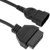 BeMatik - OBD2 3-pins mannelijke diagnose kabel compatibel met Fiat