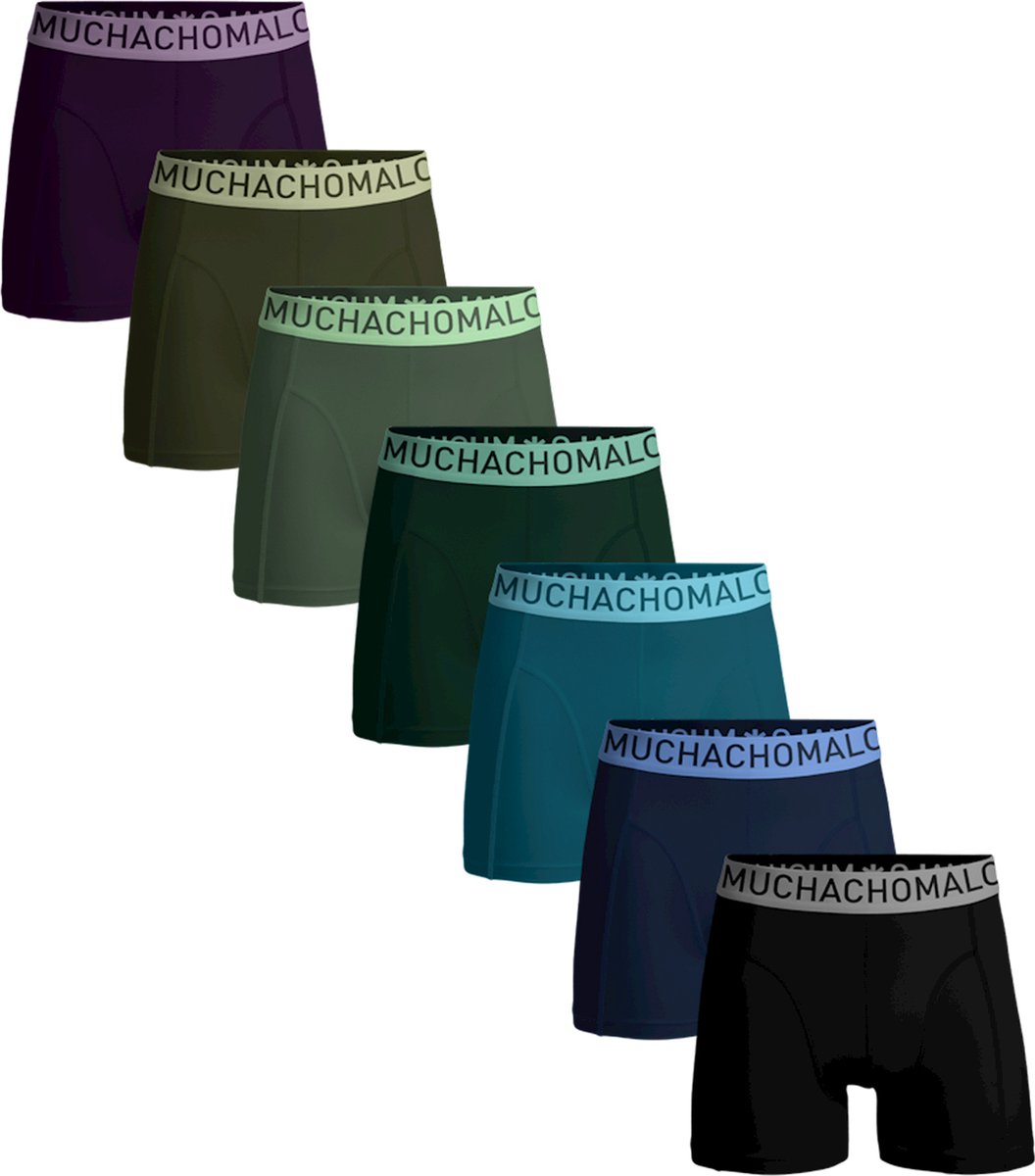 MUCHACHOMALO 10-PACK PRINT SOLID - Boxershort - print blue black/donkerroze