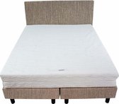 Bedworld Boxspring 120x220 - Medium - Seudine - Donker beige (ONC24)