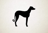 Sloughi - Silhouette hond - XS - 25x28cm - Zwart - wanddecoratie