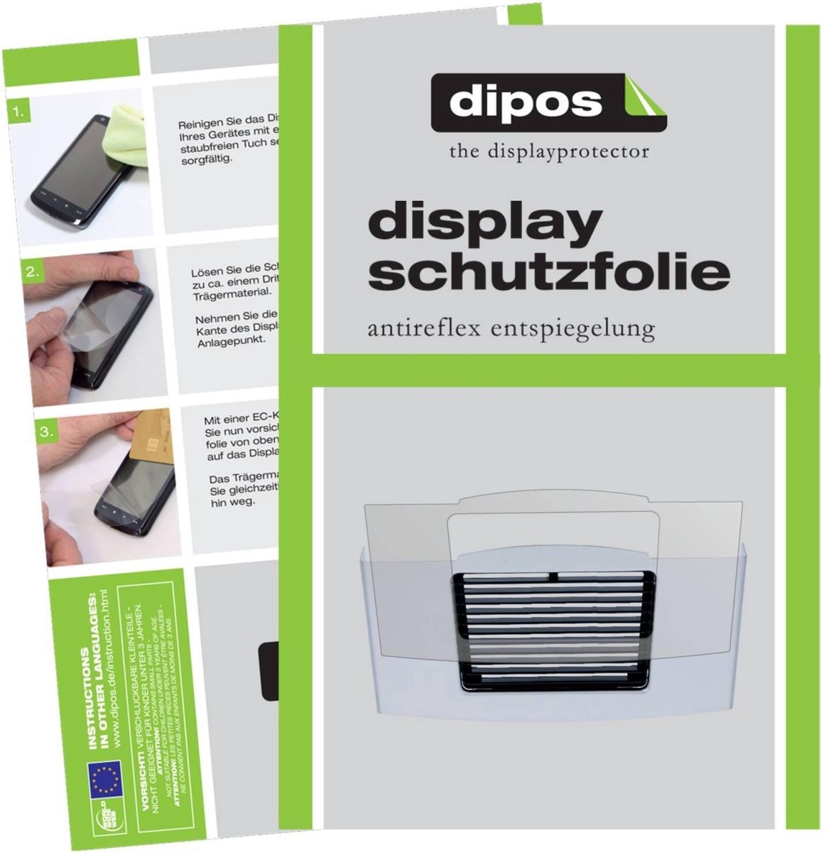 dipos I 2x Beschermfolie mat compatibel met Jura F Series F7 Tropfblech Folie screen-protector