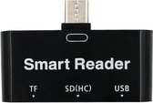 Lecteur de carte SD USB Type-C pour carte Micro SD - Convient pour téléphone, PC et tablette avec connexion USB Type-C - Zwart