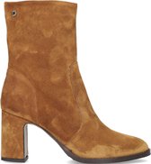 Notre-V An282 Enkellaarsjes - Enkelboots met rits - Dames - Cognac - Maat 41