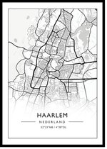 Haarlem Poster - Stadsposter - Plattegrond Citymap - Stadskaart - 50x70cm