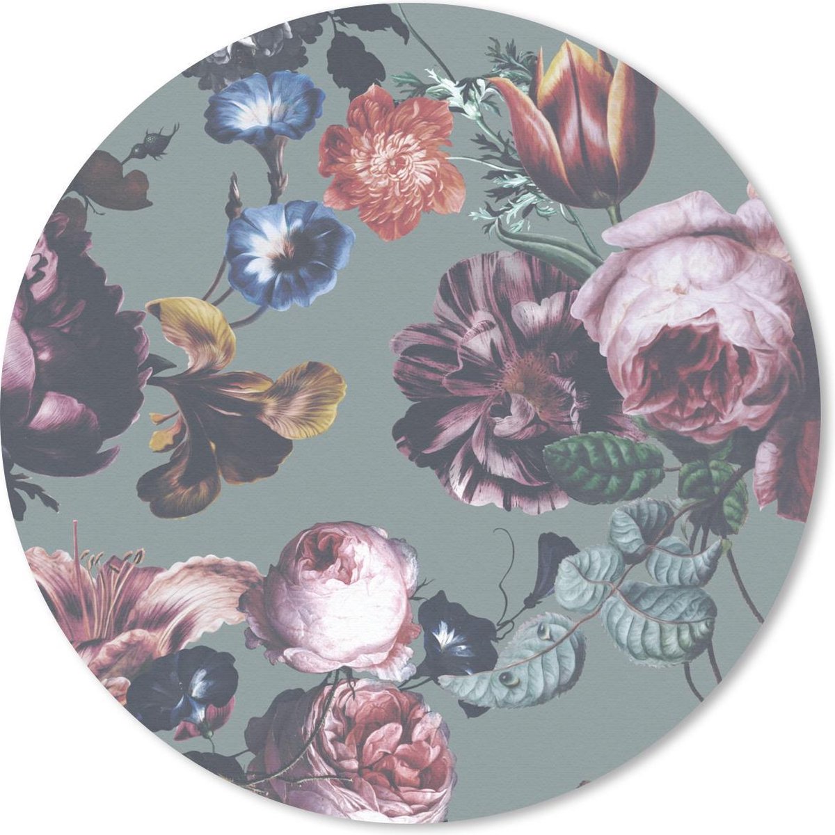 Muismat rond 40x40 cm - Mousepad Bloemen - Roze - Tuin - Ronde muismatten