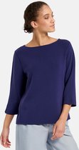 Sweatshirt met boothals en 3/4-mouwen