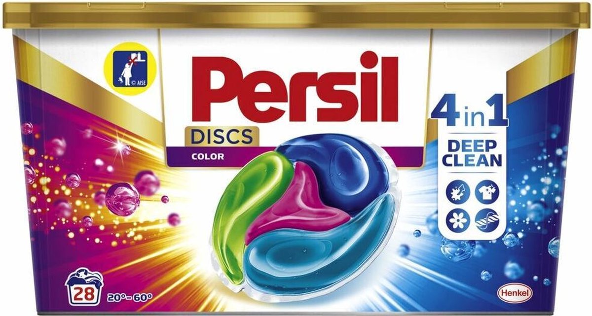 Persil Discs Color Wascapsules - Wasmiddel Capsules - Voordeelverpakking - 28 wasbeurten
