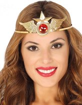 tiara superheldin dames goud one-size