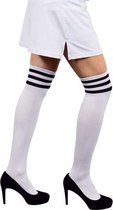 kousen Cheerleader dames polyester wit/zwart one-size