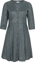 Promiss - Female - Halflange jurk met een geometrische kettingprint met foil  - Groen
