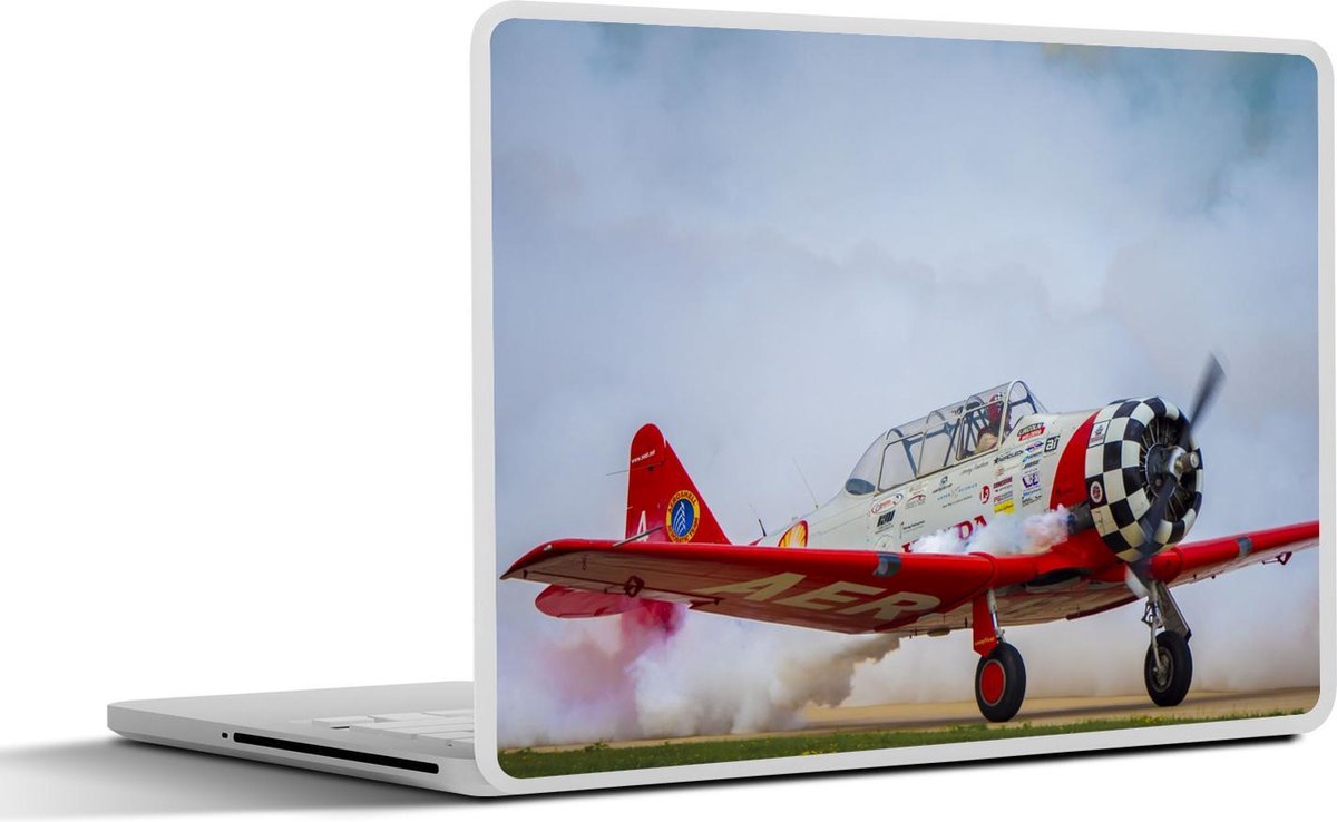 Afbeelding van product SleevesAndCases  Laptop sticker - 12.3 inch - Vliegtuig - Rook - Piloot