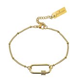 Juleeze Armband Dames 15 cm Goudkleurig Metaal Rond Armbandjes Sieraden Dames