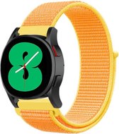 Strap-it Samsung Galaxy Watch 4 - 40mm nylon band - lichtgeel