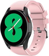 Siliconen bandje roze geschikt voor Samsung Galaxy Watch 4 / Samsung Galaxy Watch 4 Classic en Samsung Galaxy Watch 5 en Galaxy Watch 5 Pro - Horlogeband bandje geschikt voor Galax