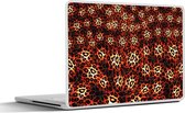 Laptop sticker - 15.6 inch - Luipaardprint - Design - Oranje - 36x27,5cm - Laptopstickers - Laptop skin - Cover