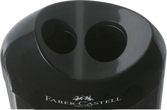Faber-Castell puntenslijper met opvangbakje - kunststof zwart - FC-183500 - Faber-Castell