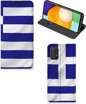 GSM Hoesje Geschikt voor Samsung Galaxy A03s Wallet Book Case Griekse Vlag
