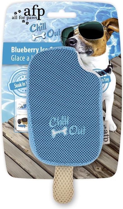 All for Paws Chill out ice cream Blauw - Zomerspeelgoed voor de hond