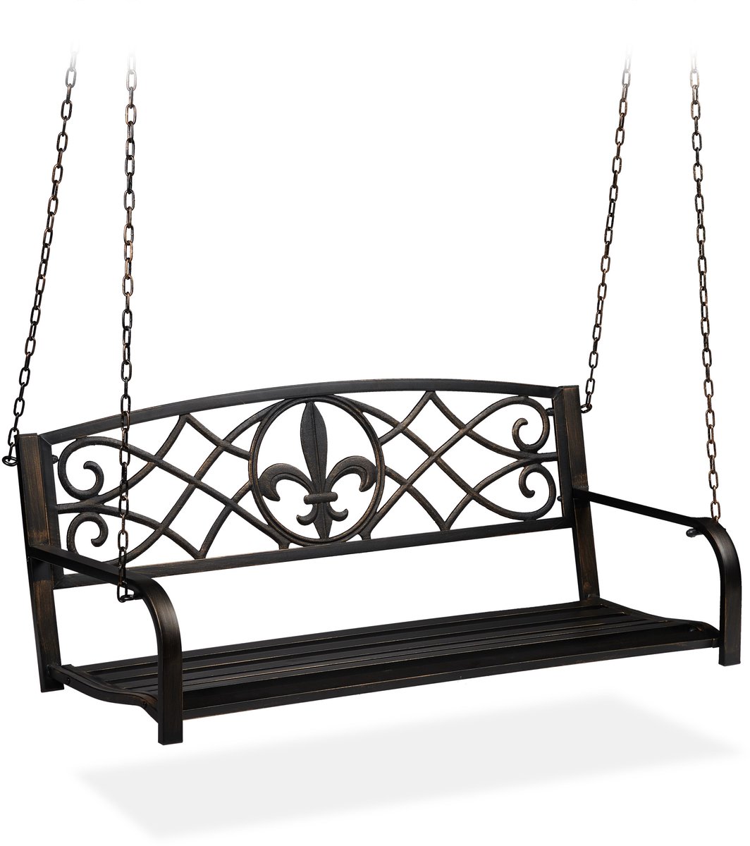 Bol.com schommelbank buiten - 2 persoons - 197x133x58 cm - hollywood - hangstoel aanbieding