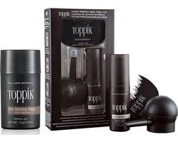 Toppik Hair Fibers Starterset Middenbruin - Toppik Hair fibers 12 gram + Toppik Toolkit - Alles voor direct vol haar en een perfecte applicatie