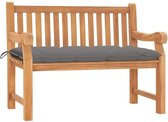 Medina Tuinbank met kussen 120 cm massief teakhout