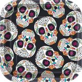 feestbord Day of the Dead 18 x 18 cm 10 stuks