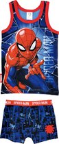 Marvel Pyjama Spider-man Jongens Katoen Blauw Mt 128-134 2-delig
