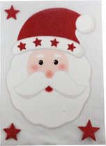 stickervel kerstman 28,5 x 40 cm PVC rood/wit