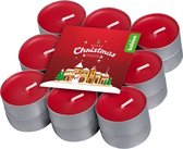 geurkaarsen theelicht Cherry 18 stuks rood