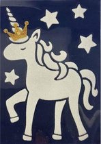 stickervel zwaan met kroon 29,5 x 40 cm wit/goud 6-delig