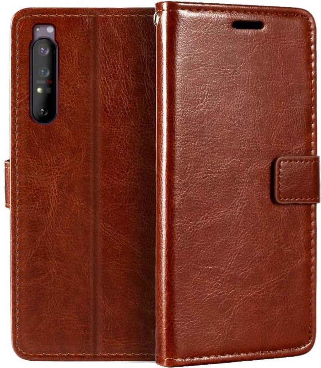 Bookcase Geschikt voor: Sony Xperia 1 III - Bruin - portemonee hoesje