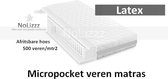 Aloe Vera - Caravan -  Eenpersoons Logeermatras 3D  -MICROPOCKET LATEX 7 ZONE 23 CM - Gemiddeld ligcomfort - 90x190/23