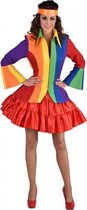 verkleedjas regenboog dames polyester maat L