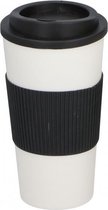 reismok 450 ml polypropyleen 17,5 cm wit/zwart