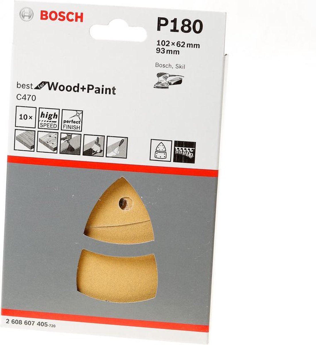 Bosch Accessories EXPERT C470 2608900889 Oscillerend schuurpapier Geperforeerd...