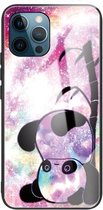 Gehard glas + TPU-randbeschermhoes voor iPhone 13 Pro Max (Panda)