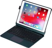 iPad 9.7 (2017/2018) case - Bluetooth Toetsenbord hoes - met Touchpad & Toetsenbordverlichting - Donker Groen