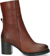 Shabbies 183020257 Enkellaarsjes - Enkelboots met rits - Dames - Cognac - Maat 40