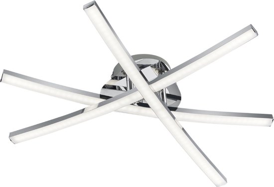 LED Plafondlamp - Plafondverlichting - Torna Cipolo - 15W - Warm Wit 3000K - Rechthoek - Glans Chroom - Aluminium