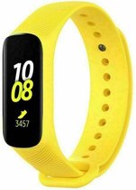 Siliconen Smartwatch bandje - Geschikt voor  Samsung Galaxy Fit e siliconen bandje - geel - Strap-it Horlogeband / Polsband / Armband