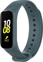 Siliconen Smartwatch bandje - Geschikt voor  Samsung Galaxy Fit e siliconen bandje - grijsblauw - Strap-it Horlogeband / Polsband / Armband