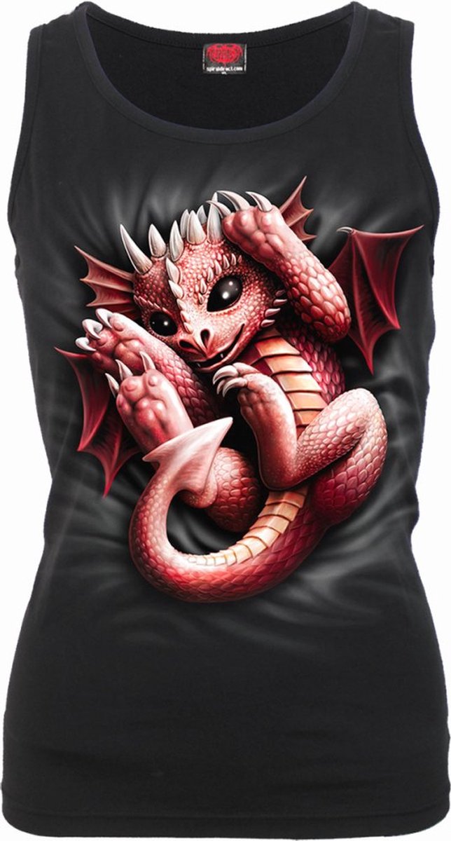 Spiral Whelp Dames Top - zwart - S