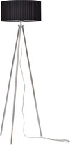 Moderne vloerlamp met geribbelde kap