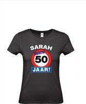 Sarah Hoera 50 jaar stopbord pop shirt/ kleding voor opvulbare pop - T-shirt voor aan Sarah opvulpop XL