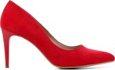 Giulia Dames Leren   Pumps / Stiletto - Naaldhak hoogte 9 cm - Giulia 8 sue - Rood - Maat 38