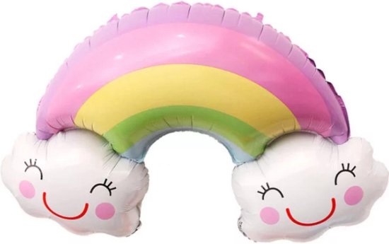 Ballon Regenboog smiley, rainbow, Kindercrea