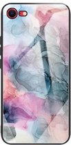 Abstract Marble Pattern Glass beschermhoes voor iPhone SE 2020 (Abstract Multicolor)