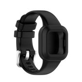 Voor Garmin Vivofit JR3 siliconen vervangende horlogeband in pure kleur (zwart)